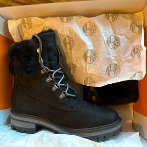 Timberland Women’s Courmayeur Valley 6 Inch Waterproof Faux-Fur Boots Sz 8.5